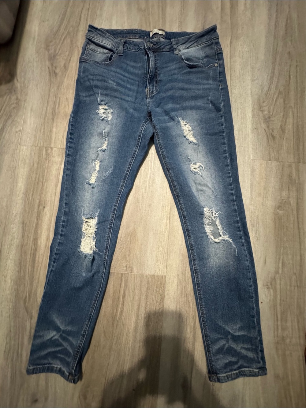 Altar'd State Ripped Dark Blue Skinny Jeans
